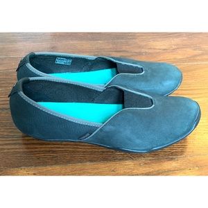 Teva Niyama Black Leather Mary Jane Slip On Flats